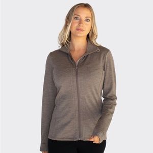 Like new Woolx Finley Merino Flex™ Zip Up Sweatshirt - MED / Simply Taupe